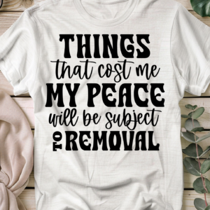 Things that cost me my peace