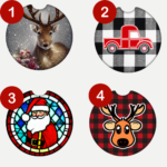 Christmas Car Coasters Collection Set of 2