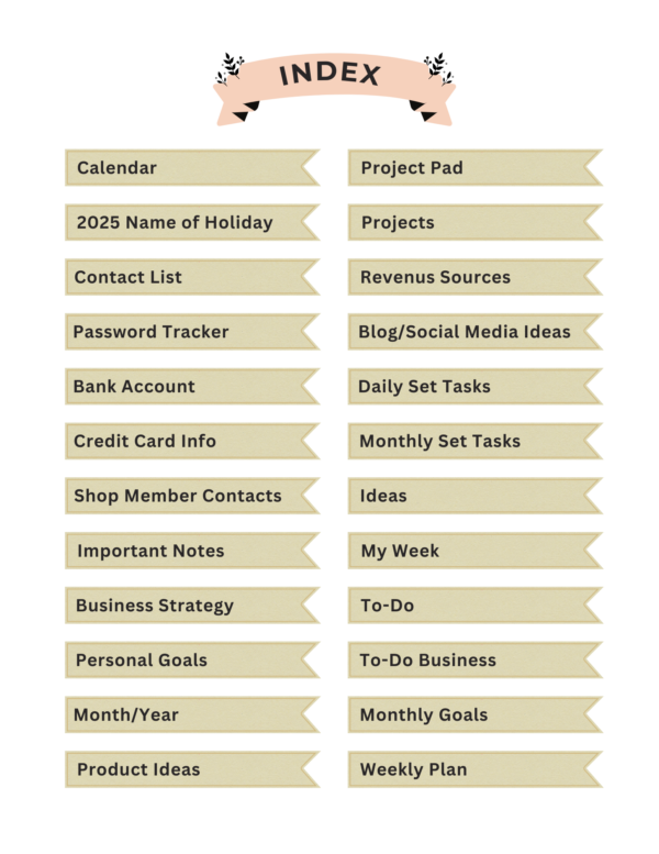 Digital 2025 Side Hustle Planner - Image 2