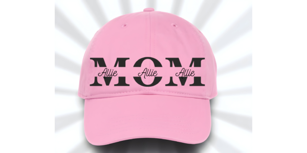 Mom with kid's names Hat